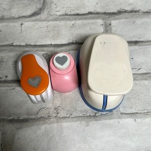3 heart paper punches